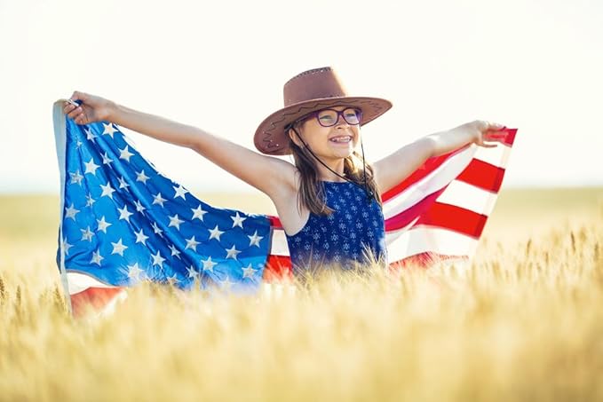 American Flags for Outside 5x8 Ft. American Flags 5x8 Ft Outdoor Heavy Duty. Indestructible US Flags with Embroidered Stars, Sewn Stripes, 3 Brass Grommets and Vivid Colors.