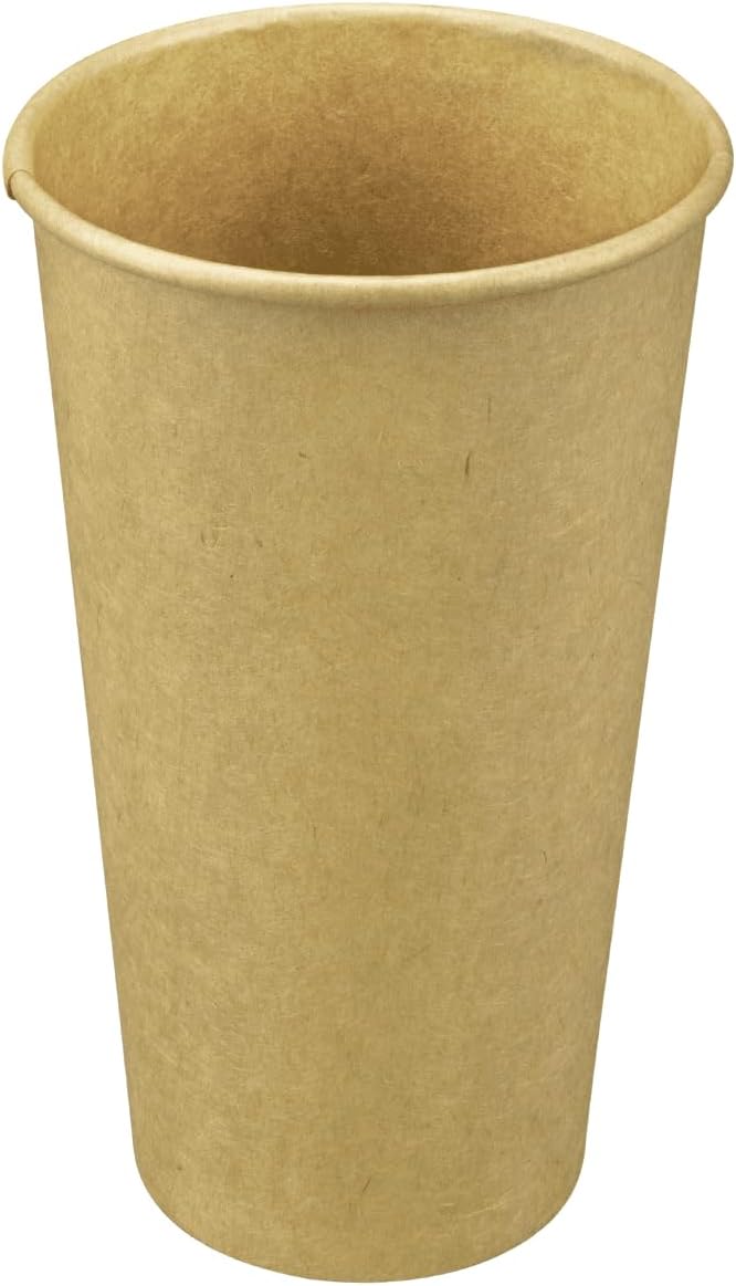 Karat 20oz Kraft Paper Coffee Cups [600 ct] Disposable, Leak-Resistant Double Poly-Lined Hot Cups | Ideal for Cafes & Offices, 90mm