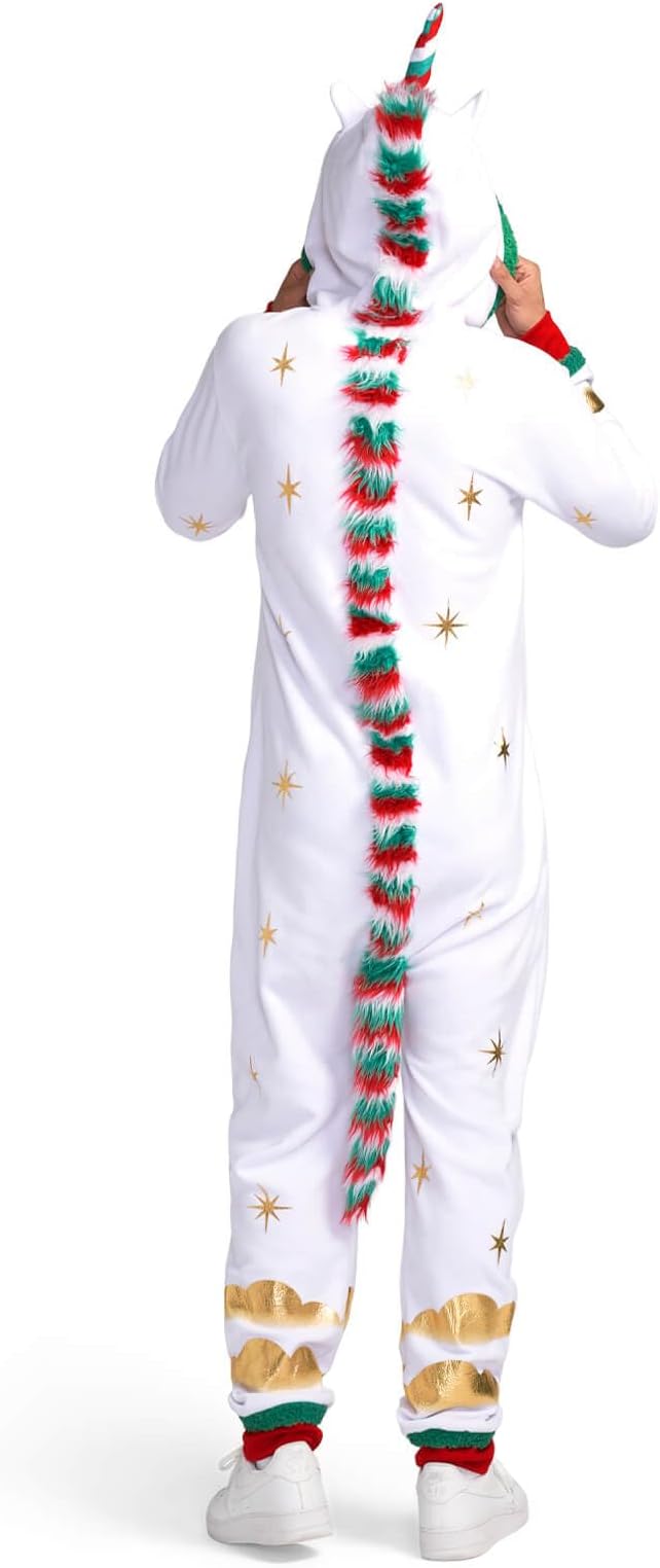 Tipsy Elves Christmas Onesies for Adults - Comfy Unisex Matching Holiday Jumpsuits with Convenient Pockets