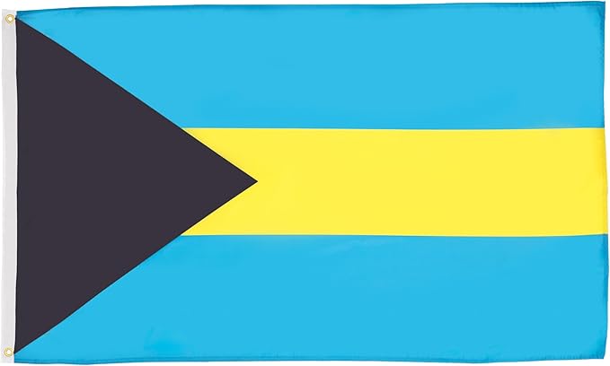 AZ FLAG Set of 10 Bahamas Flags – 90 x 60 cm – 100% Polyester Bahamian Flag with Integrated Metal Eyelets