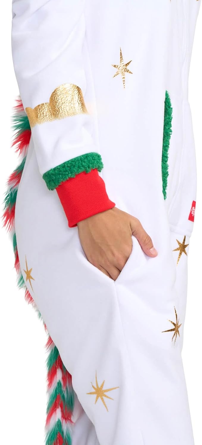 Tipsy Elves Christmas Onesies for Adults - Comfy Unisex Matching Holiday Jumpsuits with Convenient Pockets