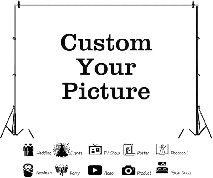 Leowefowa 15x8ft Custom Backdrop Personalized Photography Backdrop Vinyl Custom Banner Customized Your Image Birthday Bridal Baby Shower Wedding Gender Reveal Anniversary Party Decor