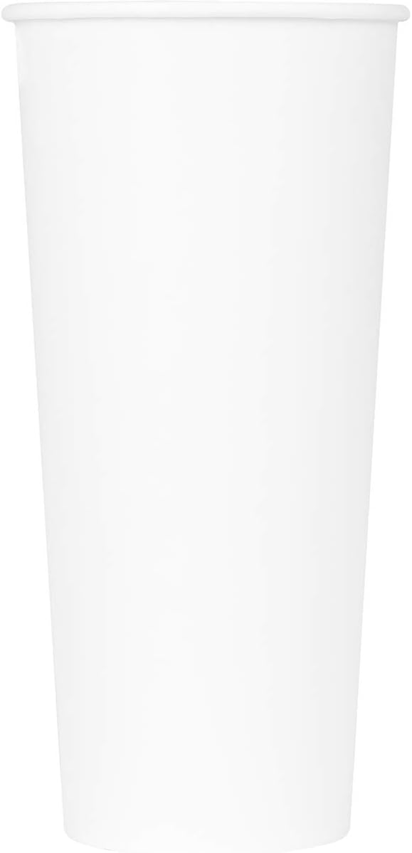 Karat 24 oz Paper Hot Coffee Cups [500 ct] White Disposable Cup for Hot/ Cold Drinks and Beverages, 90mm (C-K524W)