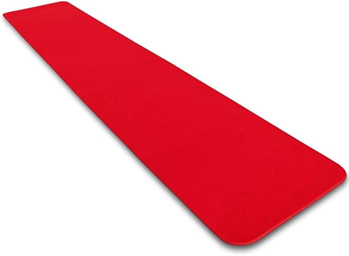House, Home and More Red Carpet Aisle Runner - 4 Ft x 20 Ft - Real Carpet, Bound Edges, Low Pile Height, Stain Resistant, Event Runway Rug for Wedding, Hollywood Movie Award Ceremony Party Decoration