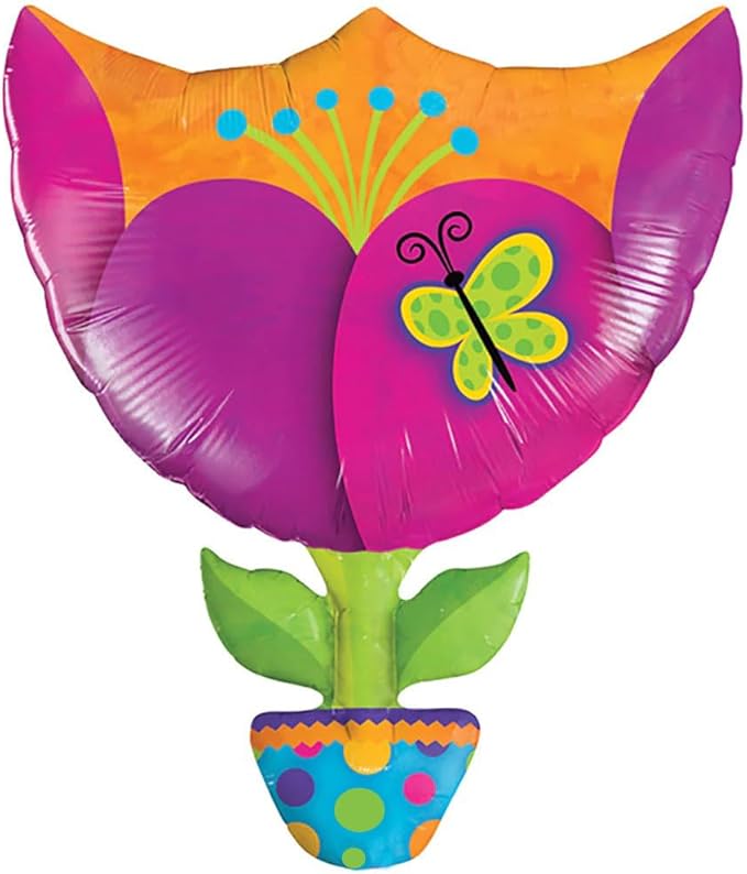 PMU Valentines Day Fantasy Tulip 35 Inches Mylar - Foil Balloons Proposal, Special Events, Photo Props Party Decoration and Accessories (25/Pkg) Pkg/1