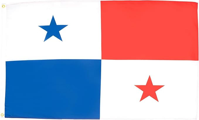 AZ FLAG Set of 10 Panama Flags – 150 x 90 cm – Panamanian Flag 100% Polyester with Integrated Metal Eyelets