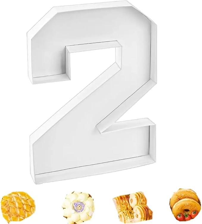 2026 Number Charcuterie Board Set – 4 Fillable Food Trays for Graduation Party, Birthday and Christmas – White Cardboard Number Boxes for Snacks, New Years Serving Tray Tabletop Christmas Decor