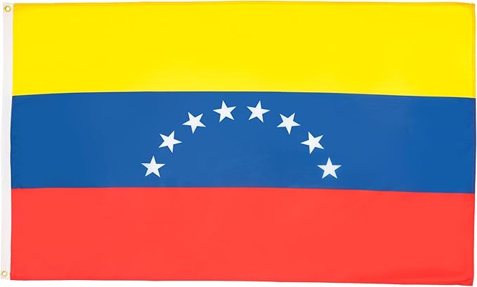 AZ FLAG Pack of 10 Venezuela Flags without Patches – 150 x 90 cm – Venezuelan Flag 8 Stars 100% Polyester with Integrated Metal Eyelets