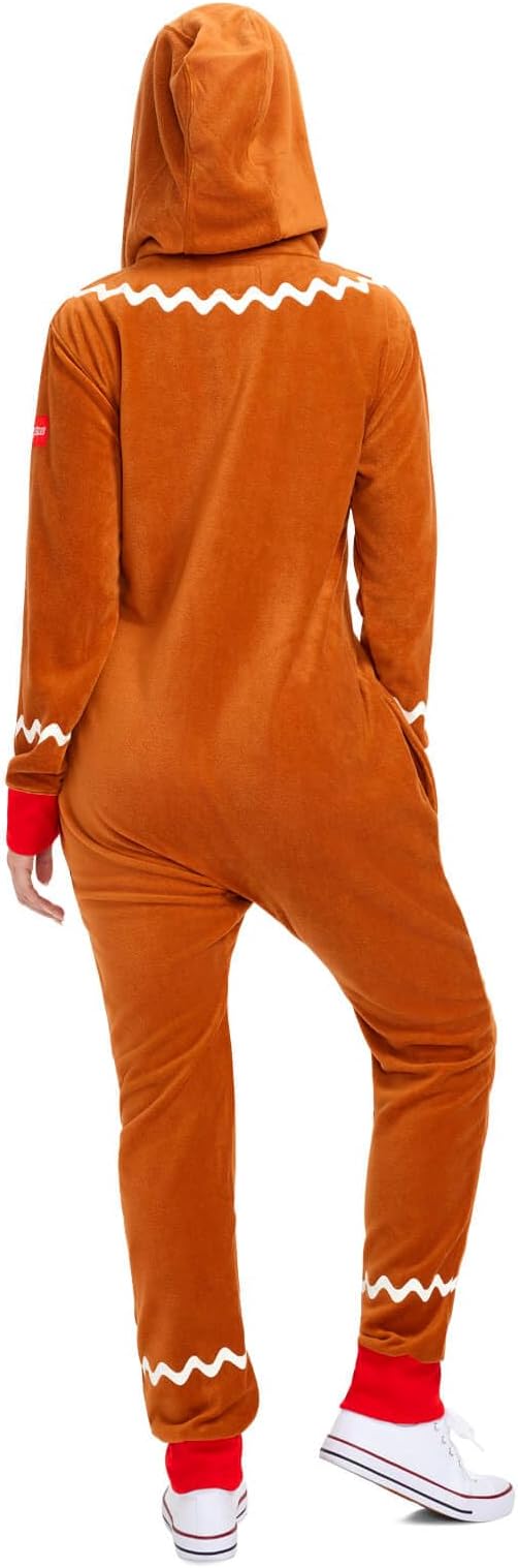 Tipsy Elves Christmas Onesies for Adults - Comfy Unisex Matching Holiday Jumpsuits with Convenient Pockets