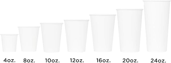 Karat 8oz Paper Hot Coffee Cups [1000 ct] Disposable, Leak-Resistant Double Poly-Lined Cups for Hot Beverages - Ideal for Cafes & Restaurants, 80mm | White