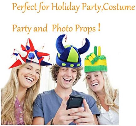6 Pack Assorted Novelty Party Hats, Funny Costume Hats, Funny Photo Booth Props Hats for Adults, Fun Dress Up Hats Accessories for All Parties, Halloween, Weddings, Events