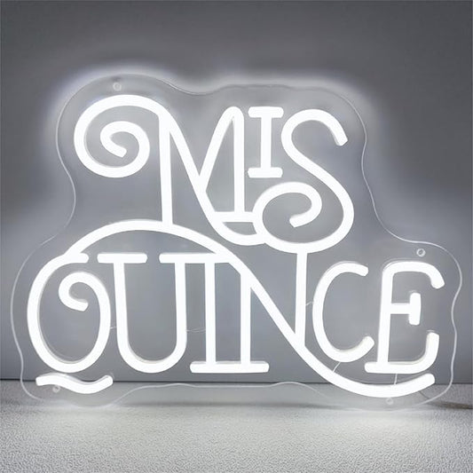 Mis Quince Neon Sign for Wall Decor,Happy Birthday Neon Signs for Bedroom Wall with Dimmable Switch for Any Age Children's Room, Bar, Party, Christmas, Wedding Decoration,SIGNVIA,39 * 29cm