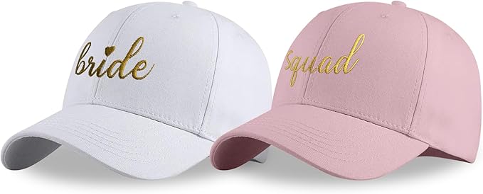 LADY&HOME Bachelor/Bachelorette Party Baseball Hats Set, Embroidered Adjustable Cotton Truck Caps