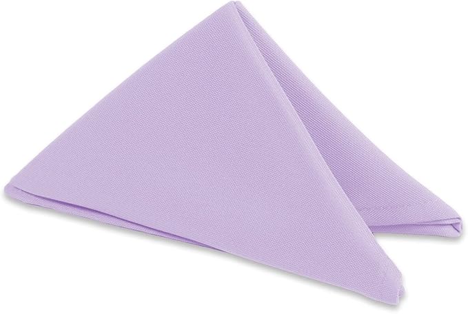 Polyester Cloth Napkins - Washable Soft Table Linens - Durable & Elegant for Dining, Restaurants, Weddings, Events, Rentals, Banquets, & Parties - Premium Quality Set of 200, Lavender, 17"x17"