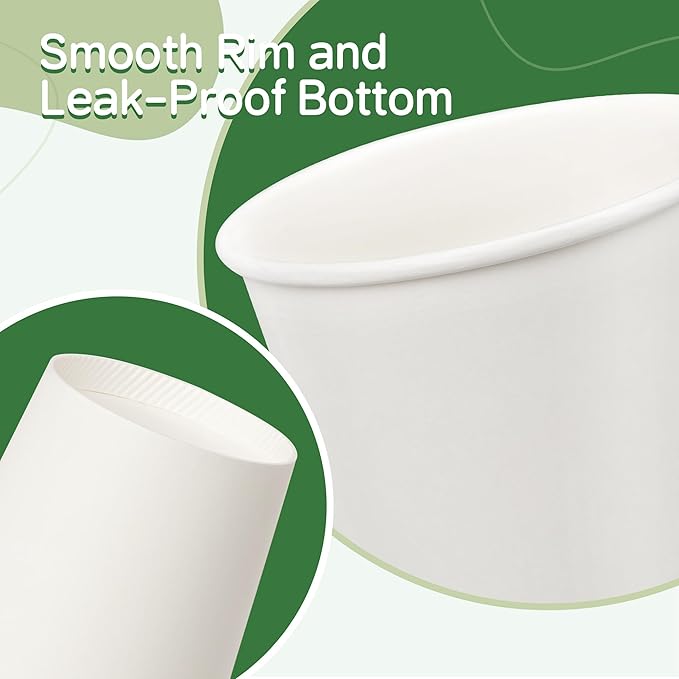 1000 Pack 12 oz Paper Cups - Disposable, White Hot Beverage Drinking Cups, Perfect for Party, Picnic, Travel, and Events