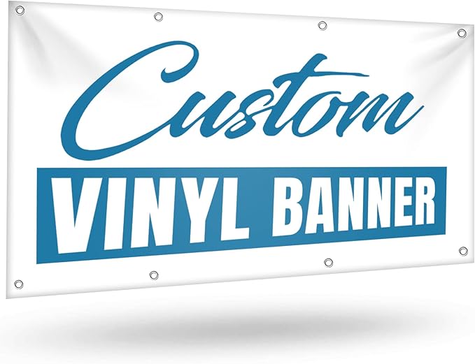 Custom Vinyl Banners and Signs Customize for Business Outdoor, Personalized Banner Customize with Logo Text for Party Birthday, Customized Banner Decoration for Graduation Wedding Event 3'x9'