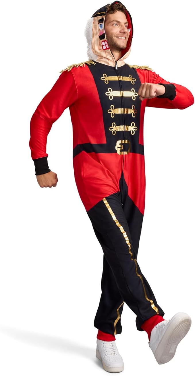 Tipsy Elves Christmas Onesies for Adults - Comfy Unisex Matching Holiday Jumpsuits with Convenient Pockets
