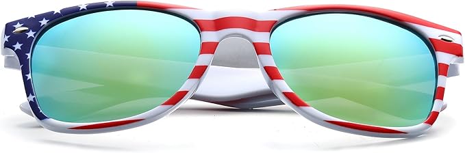 Fsmiling Bulk American Sunglasses USA Flag Sunglasses Patriotic Sunglasses-10/24Pack
