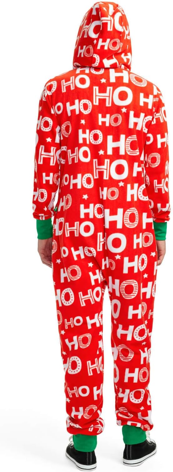 Tipsy Elves Christmas Onesies for Adults - Comfy Unisex Matching Holiday Jumpsuits with Convenient Pockets