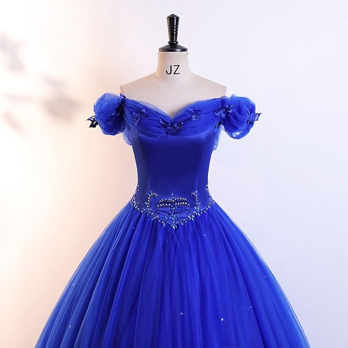Engerla Women's Beading Sweetheart Ball Gown Tulle Layed Long Quinceanera Dress