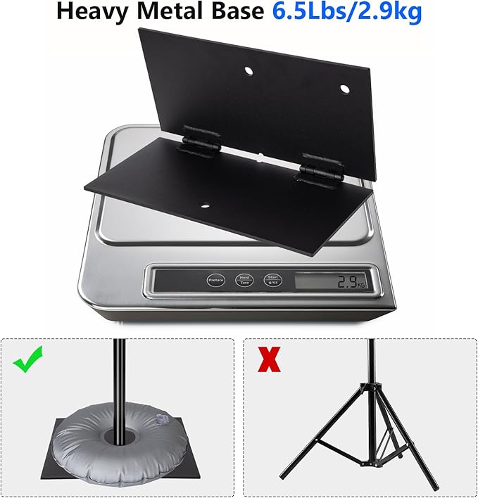 Pipe and Drape Photography Backdrop Stand Kit Adjustable Photo Background Stand 10ft x 8.5ft with Metal Base for Parties Weddings Birthday Party Events Photo Booth with 4 Clamps,Carrying Bag.