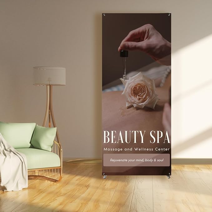 BillyPrint Custom Banner with X Stand 32" x 71" | Personalized X Banner Stand for Advertising, Stores, TradeShow, Restaurant, Event, Birthday & Party | Fast delivery | HD Print With Travel Bag - 1 unit