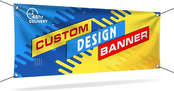 Custom Vinyl Banners and Signs 2'x4', Indoor or Outdoor Large Personalized Backdrop for Parties, Business, Birthday, Back to School & Event Decoration