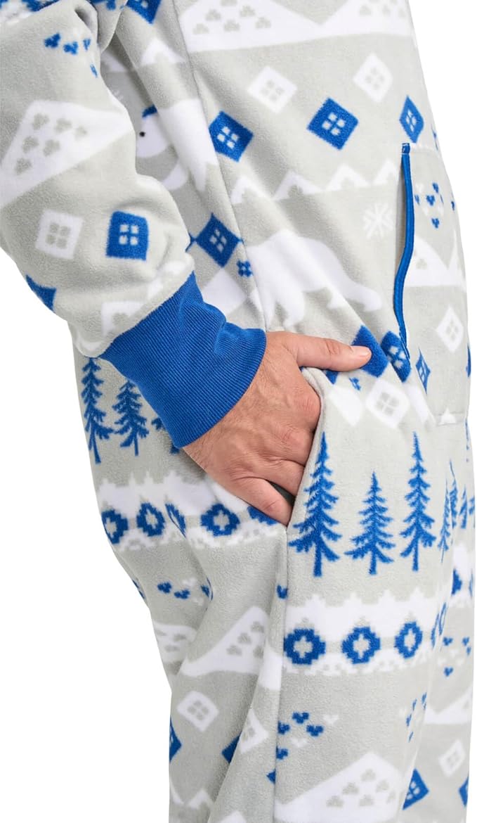 Tipsy Elves Christmas Onesies for Adults - Comfy Unisex Matching Holiday Jumpsuits with Convenient Pockets
