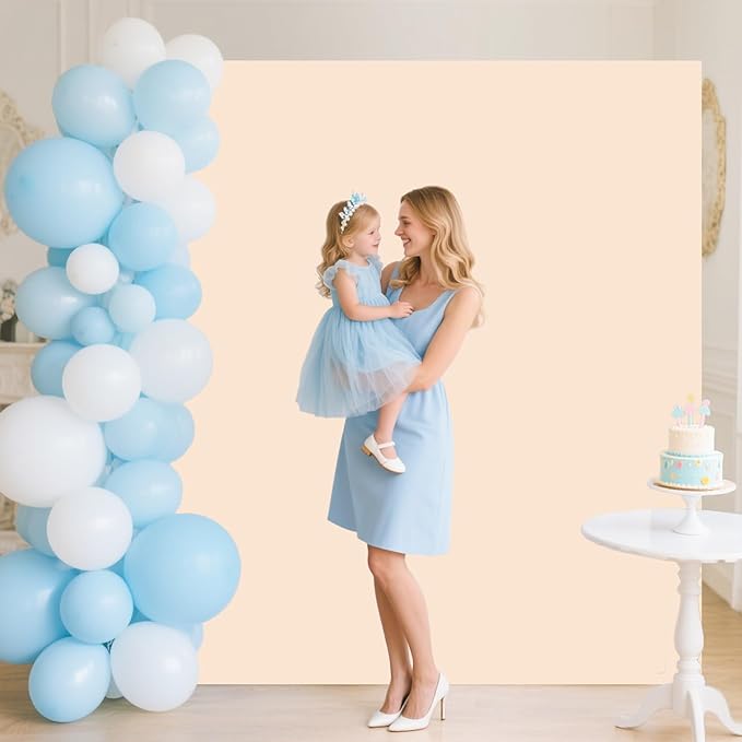 Wedding Arch Backdrop Stand and Cover Set Metal Arched Stand Frame with Beige Arch Cover 6.6x6.6FT Square Backdrop Covers for Arch Stands Backdrops for Birthday Party Graduation Wedding Shower Decor