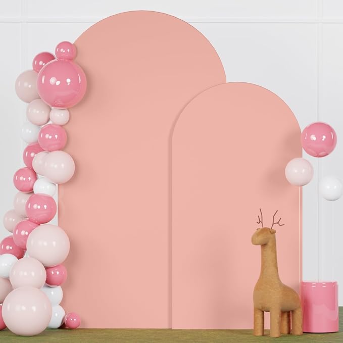 Wedding Arch Cover Set of 2 Rose Arch Cover Spandex Arched Backdrop Cover Chiara Wall Backdrop Covers for Garden Arches Frame Arch Fabric Covers 6FT 7.2FT for Bridal Shower Ceremony Decor