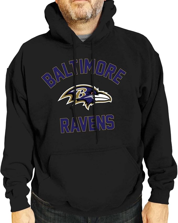 Team Fan Apparel NFL Adult Gameday Hooded Sweatshirt - Poly Fleece Cotton Blend - Stay Warm and Represent Your Team in Style