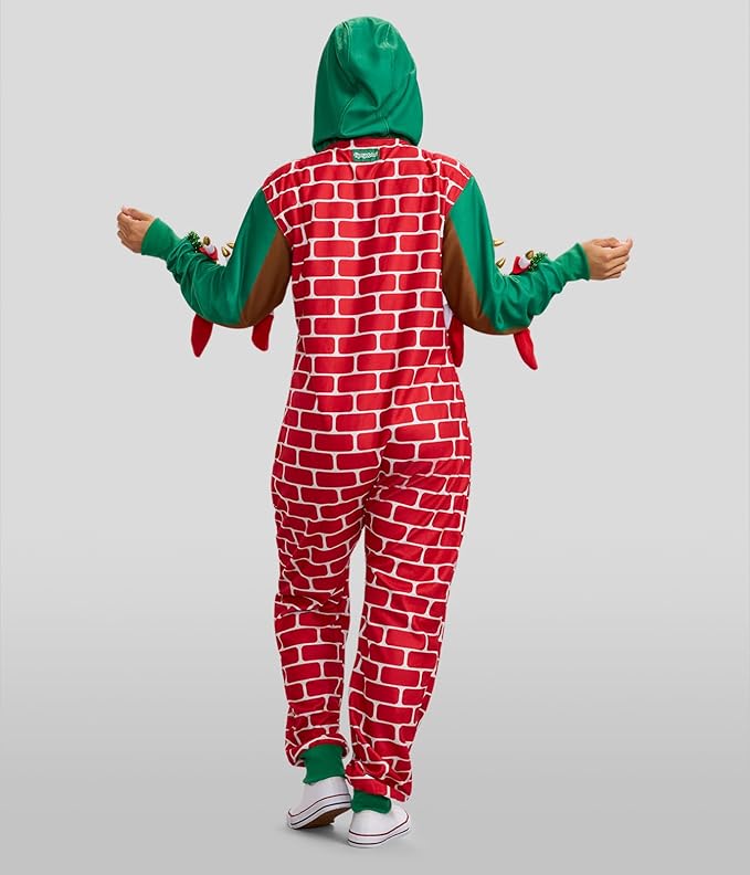 Tipsy Elves Christmas Onesies for Adults - Comfy Unisex Matching Holiday Jumpsuits with Convenient Pockets