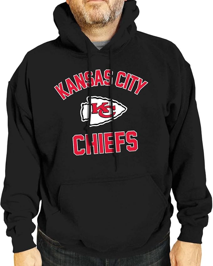 Team Fan Apparel NFL Adult Gameday Hooded Sweatshirt - Poly Fleece Cotton Blend - Stay Warm and Represent Your Team in Style