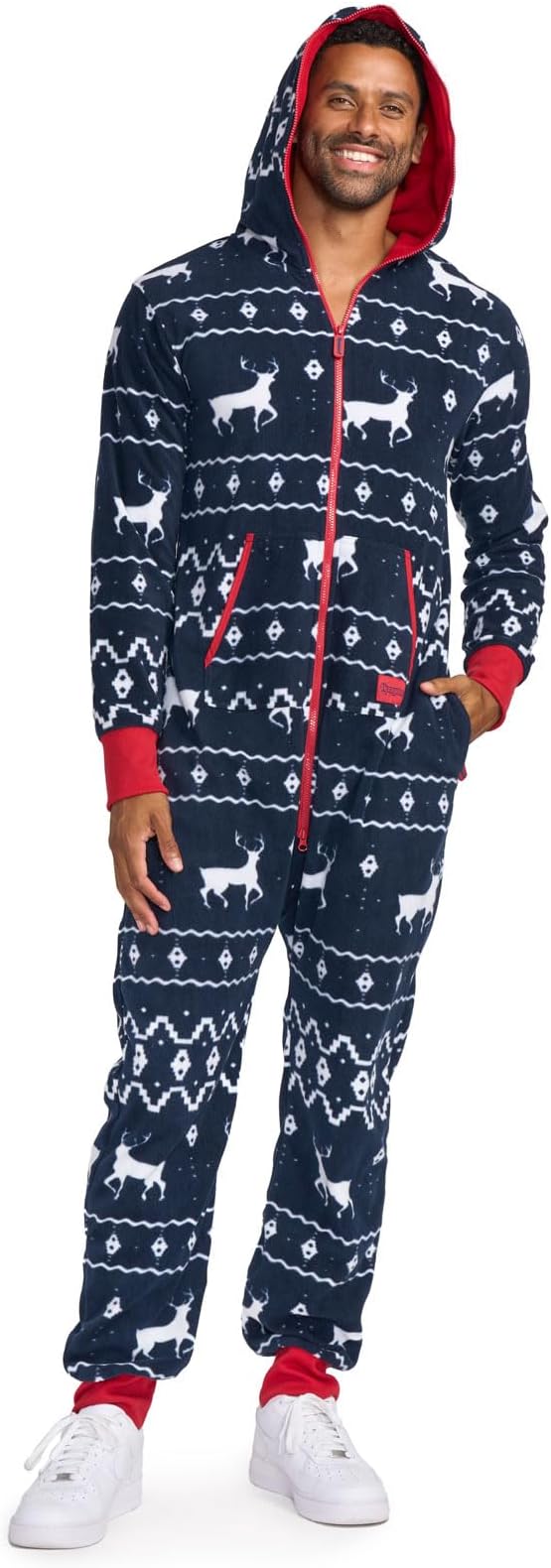 Tipsy Elves Christmas Onesies for Adults - Comfy Unisex Matching Holiday Jumpsuits with Convenient Pockets