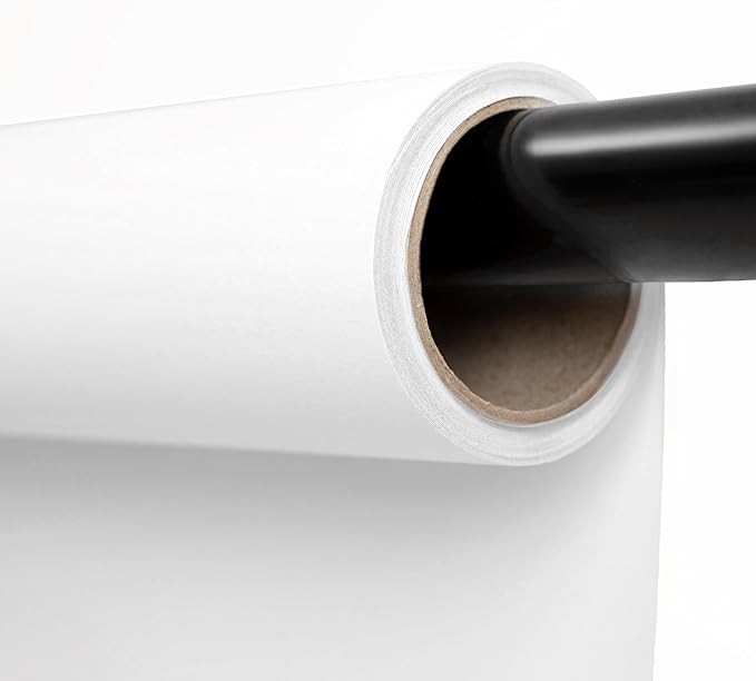Kate Seamless Paper Backdrop White Paper Backdrop for Photoshoot (86''x32.8' Arctic White)