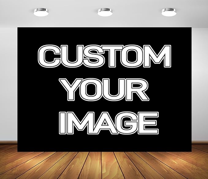 BELECO 10x10ft Fabric Custom Backdrop with Picture Logo Text Customize Your Design Personalized Background Banner Customized Backdrop Party Decor Living Room Tapestry Office Home Art Wall Hanging