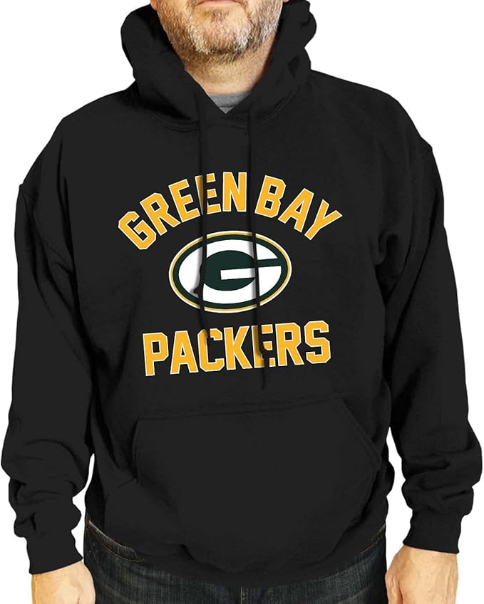 Team Fan Apparel NFL Adult Gameday Hooded Sweatshirt - Poly Fleece Cotton Blend - Stay Warm and Represent Your Team in Style