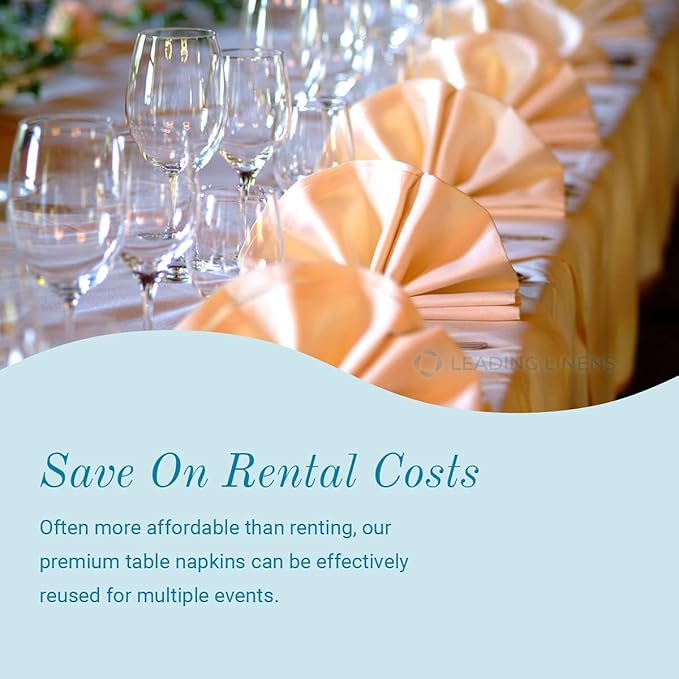 Polyester Cloth Napkins - Washable Soft Table Linens - Durable & Elegant for Dining, Restaurants, Weddings, Events, Rentals, Banquets, & Parties - Premium Quality Set of 200, Silver, 17"x17"