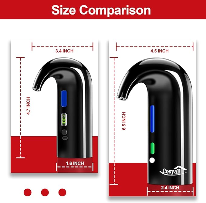 2026 Valentines Day Gifts, Electric Wine Aerator, One-Touch Automatic Wine Decanter for Red & White Wine, Wine Dispenser, Wine Pourer, Wine Gifts for Wine Lovers (Black)