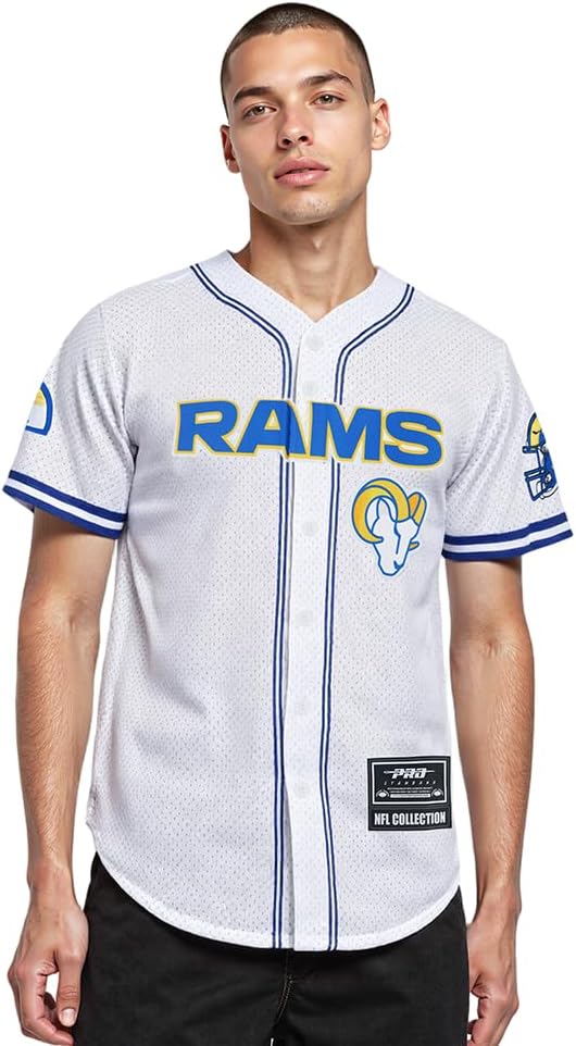 Pro Standard Mens NFL Mesh Button Down Top