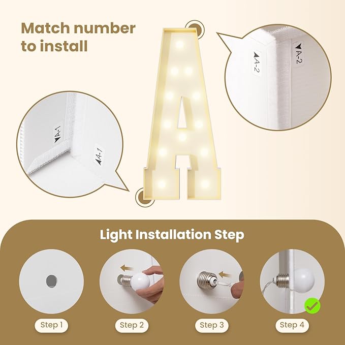 4FT Marquee Numbers 2 Sign,Large Light Up Numbers Party Decoration - Hook and Loop Fastener,No Tools Easy Setup, Corrugated Plastic for Birthdays Weddings Baby Anniversaries(Numbers 2)