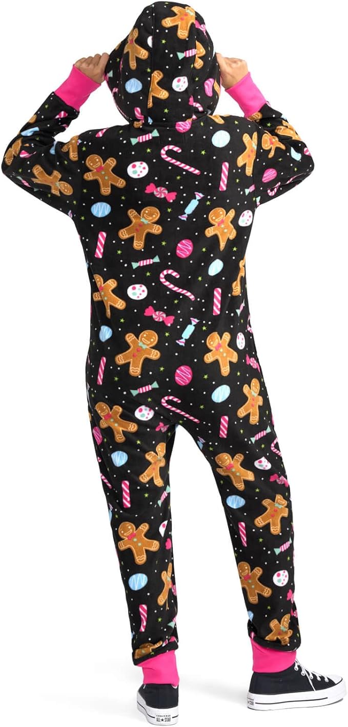 Tipsy Elves Christmas Onesies for Adults - Comfy Unisex Matching Holiday Jumpsuits with Convenient Pockets