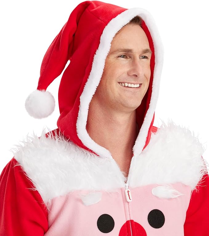 Tipsy Elves Christmas Onesies for Adults - Comfy Unisex Matching Holiday Jumpsuits with Convenient Pockets