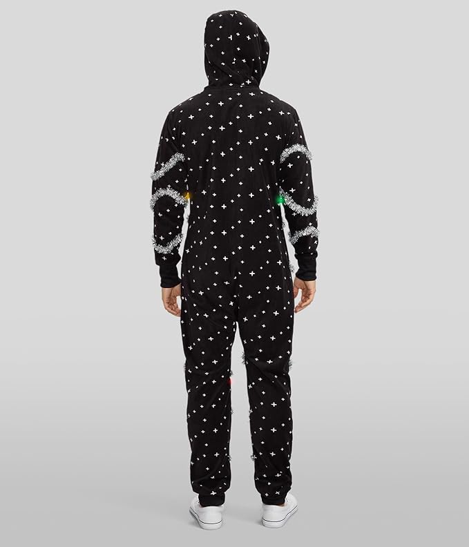 Tipsy Elves Christmas Onesies for Adults - Comfy Unisex Matching Holiday Jumpsuits with Convenient Pockets