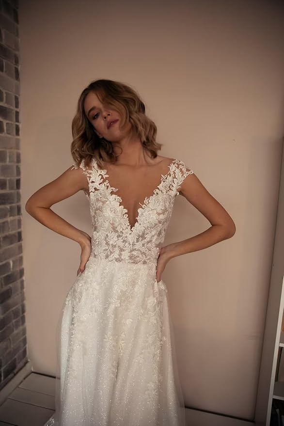 Boho Lace Wedding Dresses for Bride 2026 Tulle Long Sleeve Wedding Dress Ball Gowns Satin Mermaid Bridal Gown
