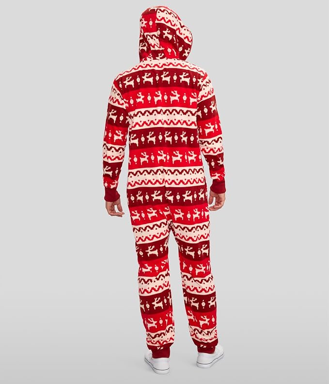 Tipsy Elves Christmas Onesies for Adults - Comfy Unisex Matching Holiday Jumpsuits with Convenient Pockets