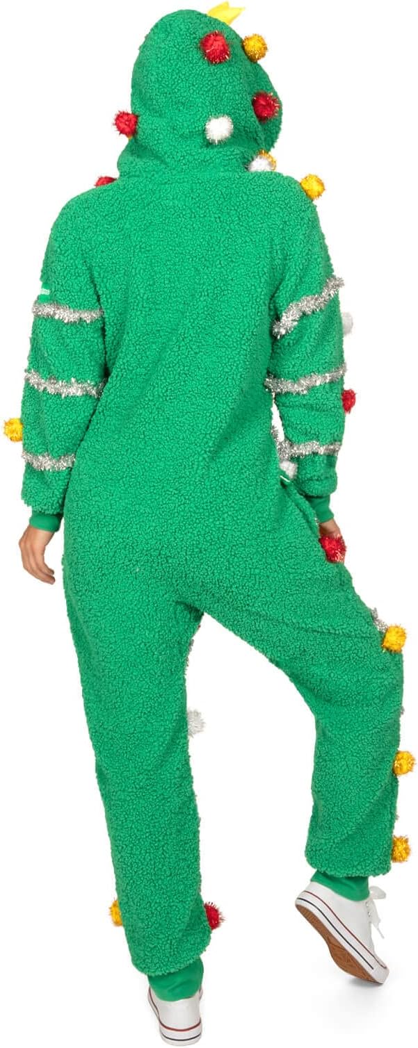 Tipsy Elves Christmas Onesies for Adults - Comfy Unisex Matching Holiday Jumpsuits with Convenient Pockets