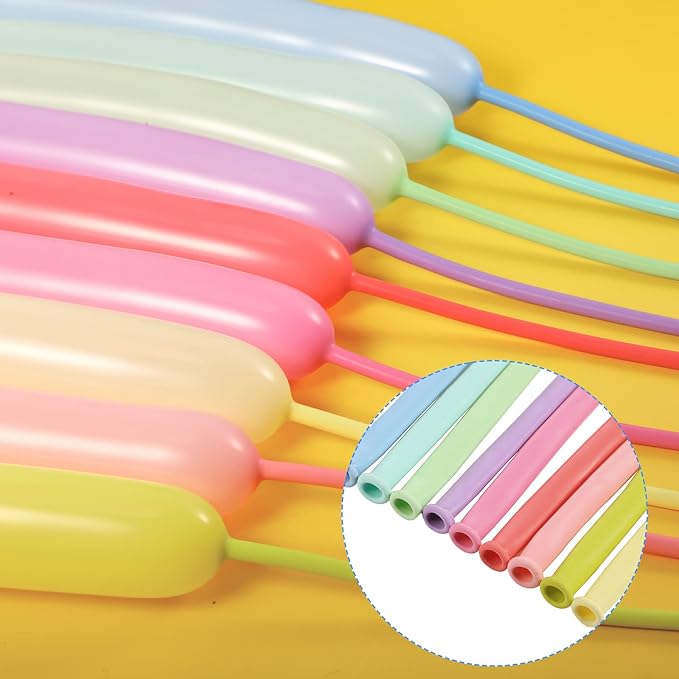 Sratte 1000 Pcs Bulk Animal Balloons 260Q Twisting Long Balloon Assorted Color for Halloween Animal Shape Weddings, Birthdays Clowns, Xmas Presents(Pastel Colors)