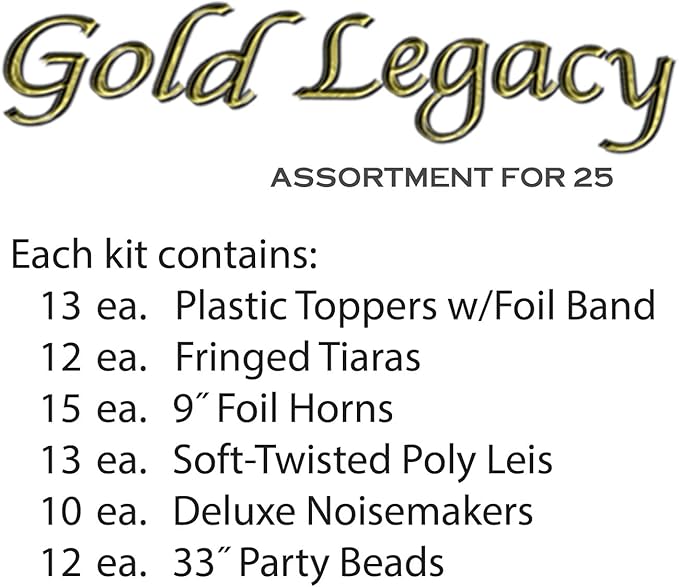 Beistle Gold Legacy Assorted for 25