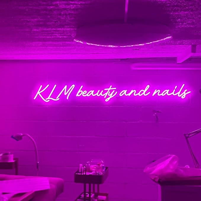 Custom Neon Sign, Lighted Neon Name Logo LED Signs Personalized for Bedroom Wall Decor, Illuminated Neon Light Sign Customizable for Home Birthday Wedding Party Bar Office Business (16-60")
